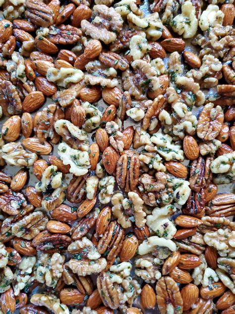 Sweet And Salty Rosemary Roasted Mixed Nuts Homestead And Chill