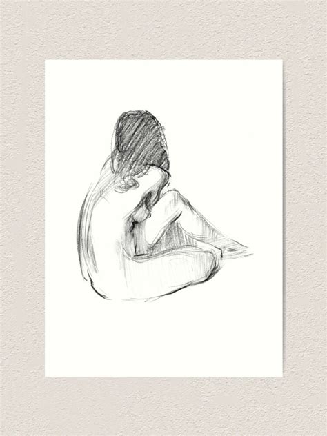 Contour Nude Line Drawing Sexual Art Sensual Bedroom Art Modern