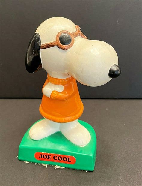 Vintage 1970s Peanuts Snoopy Joe Cool Figure Statue Figurine Made In Japan 3902889667