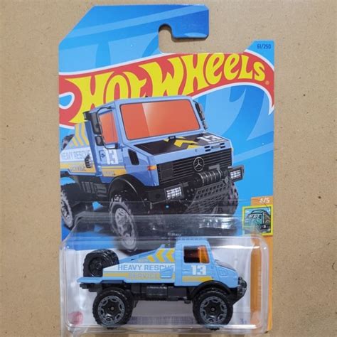 Jual HOT WHEELS MERCEDES BENZ UNIMOG 1300L HW HAULERS BLUE