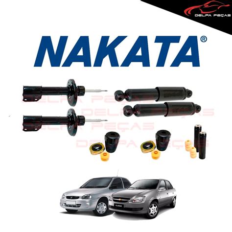 4 Amortecedor Nakata Kits Prisma Corsa Celta Classic 2012 R 558 89