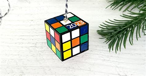 Diy Rubiks Cube Ornament Crafting Cheerfully