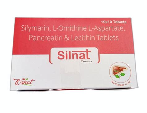 Silnat Silymarin L Ornithine L Aspartate Pancreatin Lecithin Tablets At