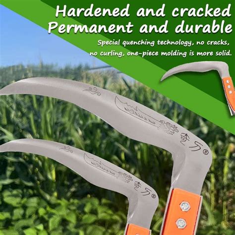 Steel Grass Sickle Harvesting Sickle Head Corn Chopping Tool Thickened Precision