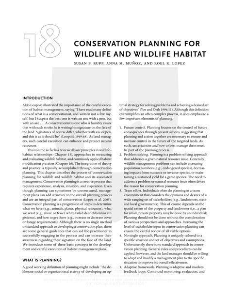 (PDF) Conservation planning for wildlife and wildlife habitat.