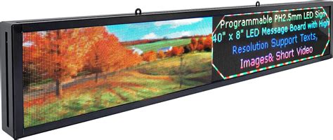 Amazon Outdoor Scrolling Huge Bright Advertising Led Signs Rgb