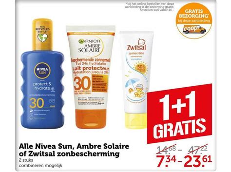 Alle Nivea Sun Ambre Solaire Of Zwitsal Zonbescherming Gratis