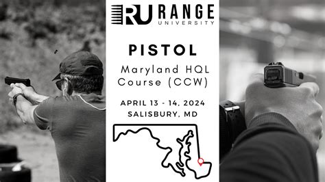 Maryland Wear Carry Course Ccw Hql Range University