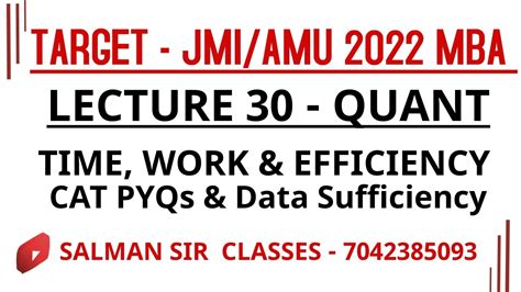 Time Work Efficiency Amu Jmi Mba Cat Old Questions Data