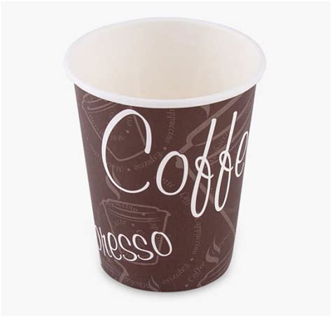 D Printed White And Brown Disposable Plastic Paper Tea Cup Ml