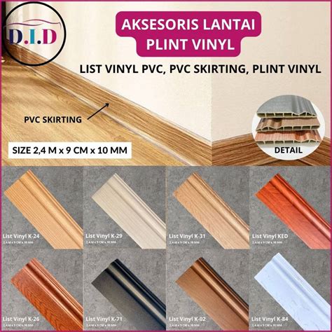 Jual Plint Vinyl Pvc 2 4m X 9 Cm X 10 Mm Plank Pvc List Vinyl Skirting List Vinyl Lantai