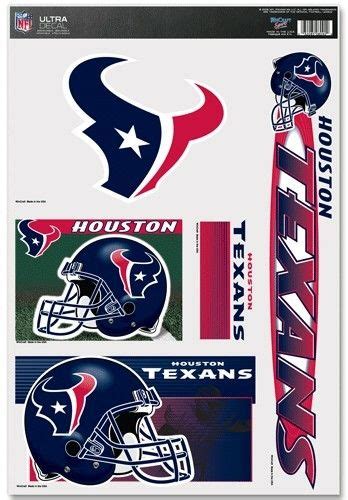 Houston Texans Decal 11x17 Multi Use Special Order With Images