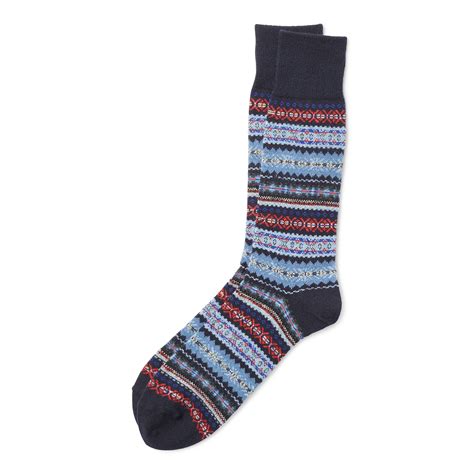 Polo Ralph Lauren Fair Isle Trouser Socks In Navy Blue For Men Lyst