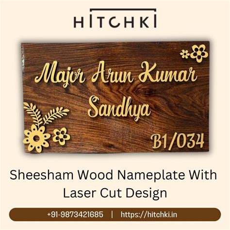 Wooden Nameplates By Hitchki Enhance Your Home Entrance