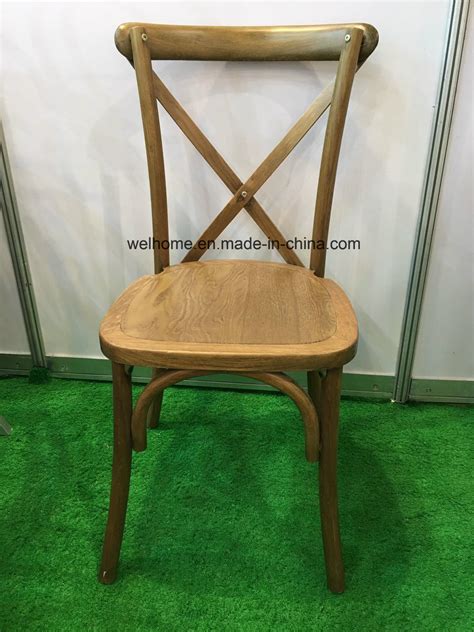 Cross Back Chair Oak Wood Beech Wood China Wooden Cross Back Chair