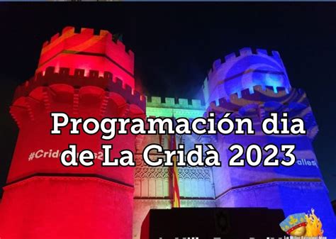 Programa Actos La Cridà 2023 Fallas Valencia