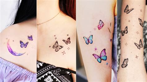 Top 50 Best Butterfly Star Tattoo Designs