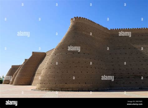 The Walls Of The Ark Fortress Bukhara Uzbekistan Stock Photo Alamy