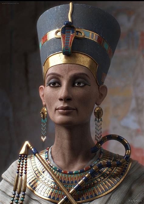 An Egyptian Woman Wearing Jewelry And Headdress