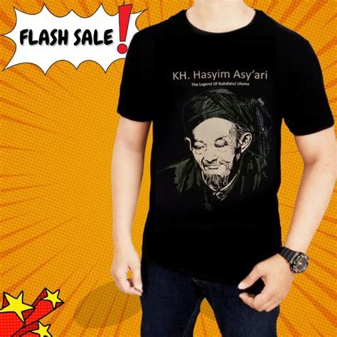 Jual Kaos Hasyim Asyari Kaos Mbah Hasyim Asyari Hitam Kaos Nahdlatul