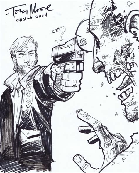 Tony Moore Walking Dead Rick Grimes Sketch In Jeff Murrells Sold