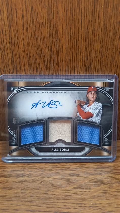 Alec Bohm Topps Baseball Museum Collection Auto Mlb Rc