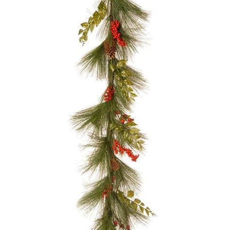 National Tree Company 6 Ft Artificial Mixed Bristle Pine Garland Ed3