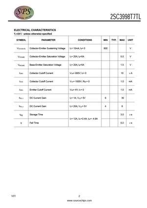 2SC3998T7TL Datasheet Equivalent Cross Reference Search Transistor