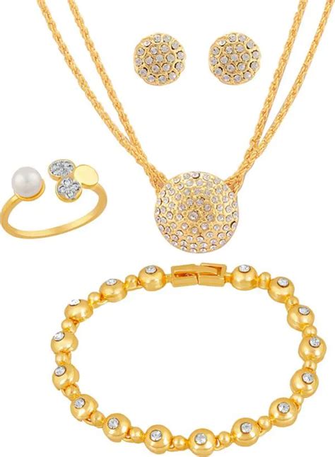 Mahi Women Gold Plated Alloy Jewellery Set White Gold Jiomart