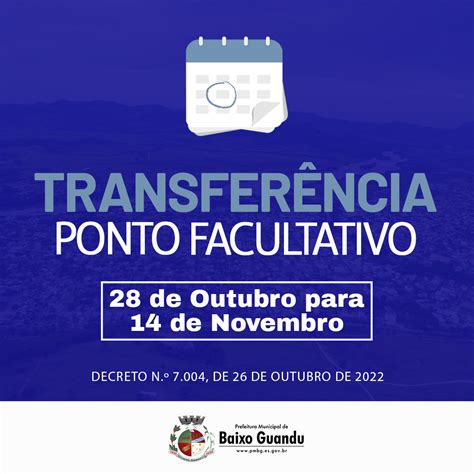 Transfer Ncia Ponto Facultativo Pmbg