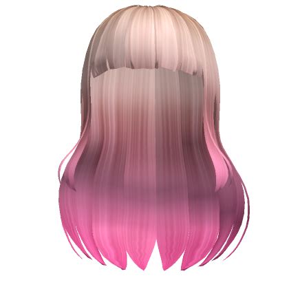 Straight Blunt Bangs In Blonde And Pink Ombre Roblox