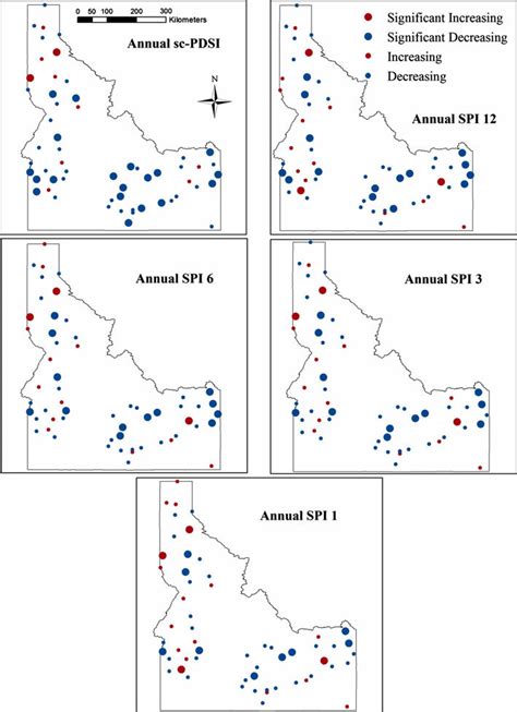 Spatial And Temporal Distributions Of Annual Sc PDSI And Annual SPI