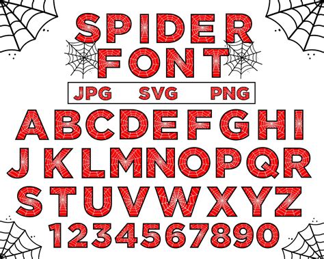 Spider Font Svg Spider Alphabet Svg Bundle Web Font Spider Etsy Ireland