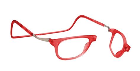 Clic Magnetic Reading Glasses Ashbury Frosted Red Opticalrooms