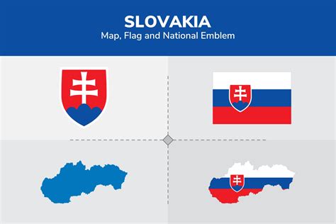 Slovakia Map, Flag & National Emblem Graphic by shahsoft · Creative Fabrica