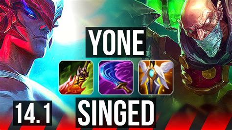 Yone Vs Singed Top 8 Solo Kills 1136 Na Challenger 141