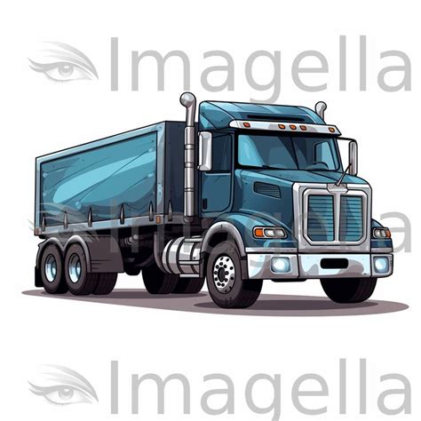 K Vector Truck Cartoon Png Clipart In Chiaroscuro Art Style Nel