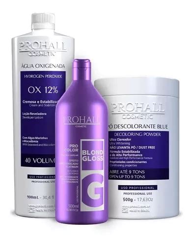 Kit Prohall Blonde Loiro Perolado Po Ox Matizador Parcelamento Sem Juros