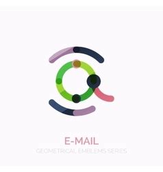 Email business symbol or at sign logo Royalty Free Vector