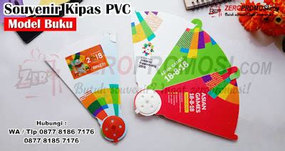 Souvenir Unik Kipas PVC Karakter Model Buku Custom Full Color