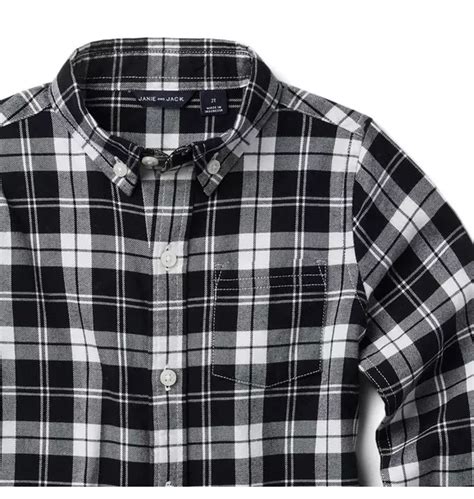 Boy Jj Black Plaid Plaid Brushed Twill Shirt By Janie And Jack