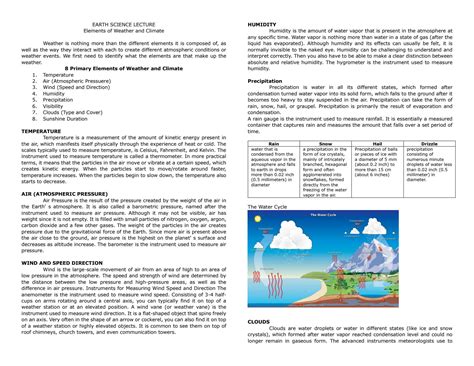 Solution Elements Of Weather And Climate Studypool