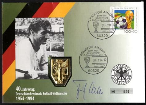 BRD Numisbrief FIFA Medaille Fußball Weltmeister 1954 1974 1994