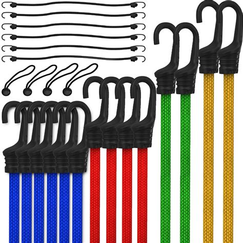 Fortem Bungee Cord Assortment 24pk Bungee Cords Multi Pack Jar