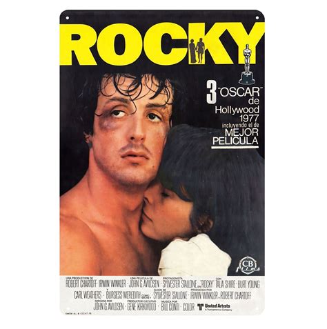 Rocky 1 Oscar Movie Metal Poster Tin Sign Plaque Sylvester Stallone ...