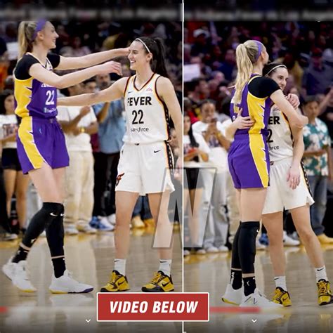 Caitlin Clark Cameron Brink Hug Before Indiana Fever Vs Los Angeles