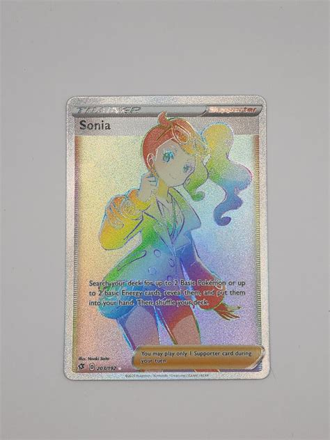 Pokémon Tcg Sonia Rebel Clash 203 192 Holo Secret Rare For Sale Online