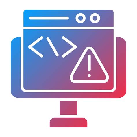 Estilo Del Icono Del Error De C Digo De Dise O Vectorial Vector Premium