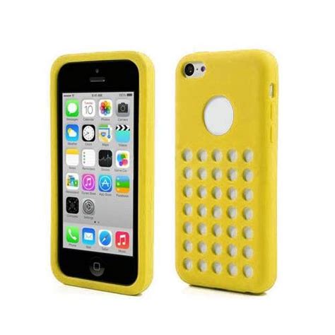 Hole Design Silicone Case for iPhone 5C Yellow | Iphone 5c cases ...