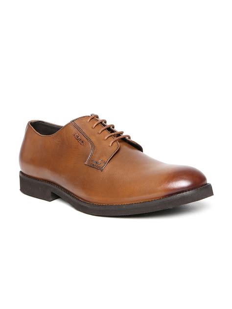 Buy Lee Cooper Men Tan Brown Genuine Leather Formal Shoes Formal Shoes For Men 1644310 Myntra